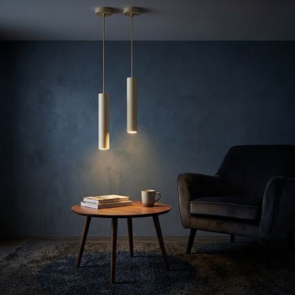 Brilagi - Pendellampa med sladd 1xGU10/15W/230V beige/guld