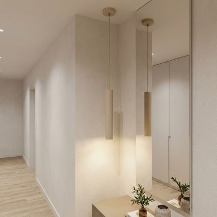Brilagi - Pendellampa med sladd 1xGU10/15W/230V beige/guld