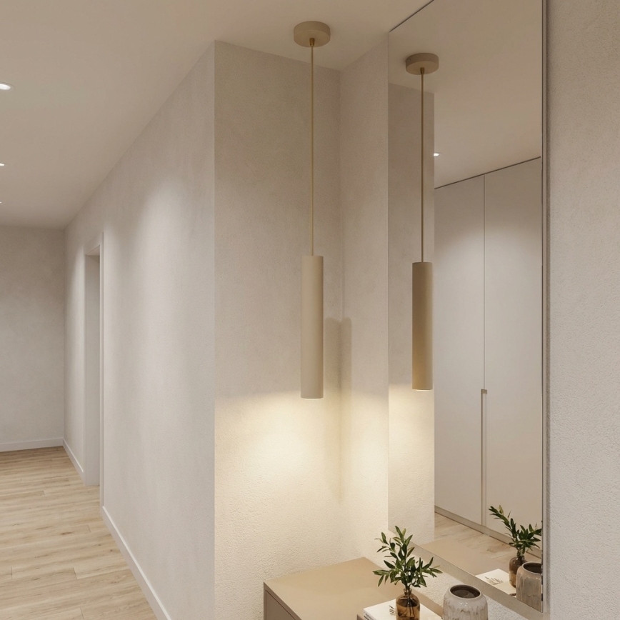 Brilagi - Pendellampa med sladd 1xGU10/15W/230V beige/guld