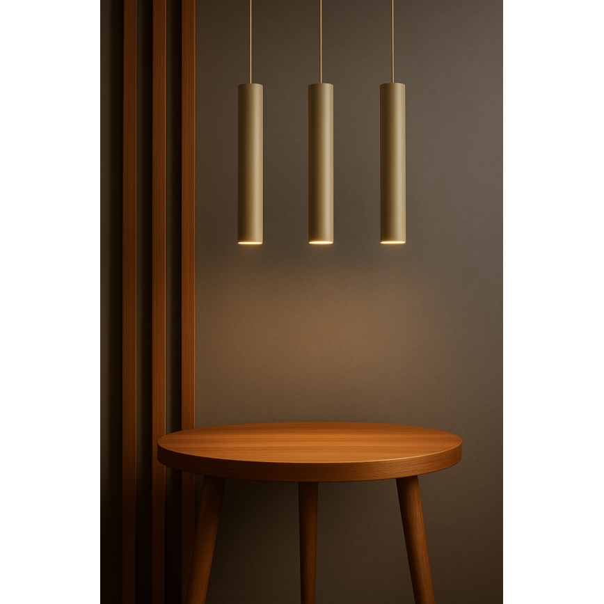 Brilagi - Pendellampa med sladd 1xGU10/15W/230V beige/guld