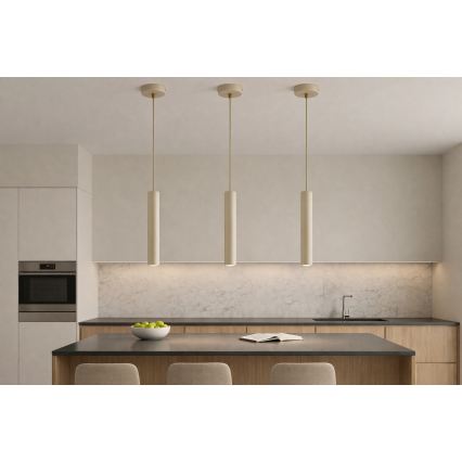 Brilagi - Pendellampa med sladd 1xGU10/15W/230V beige/guld