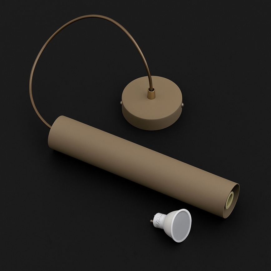 Brilagi - Pendellampa med sladd 1xGU10/15W/230V beige/guld