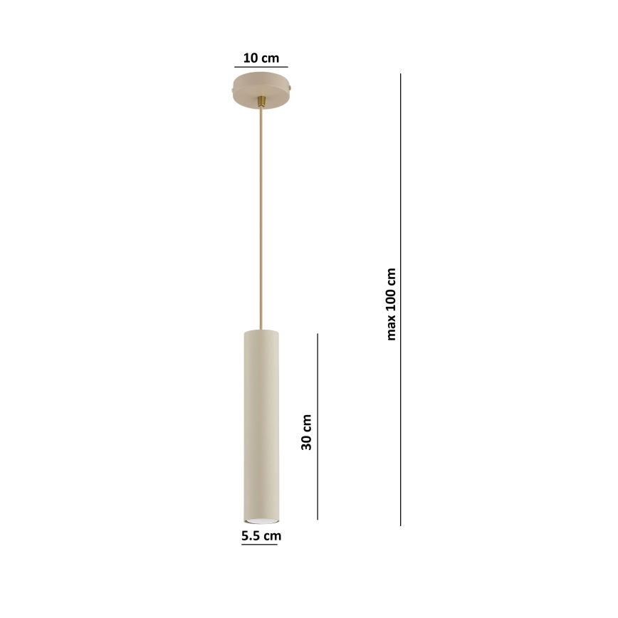 Brilagi - Pendellampa med sladd 1xGU10/15W/230V beige/guld