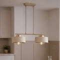 Brilagi - Pendellampa med sladd 2xE27/60W/230V beige/guld