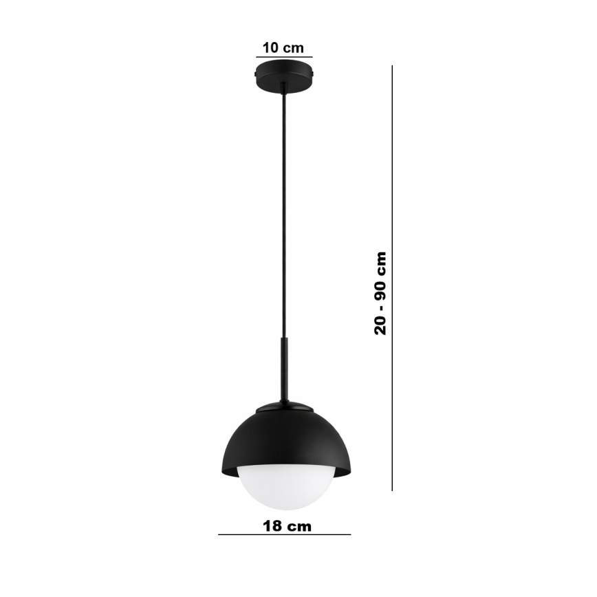 BRILAGI - Pendellampa med sladd COSMO 1xE27/60W/230V Ø 18 cm svart
