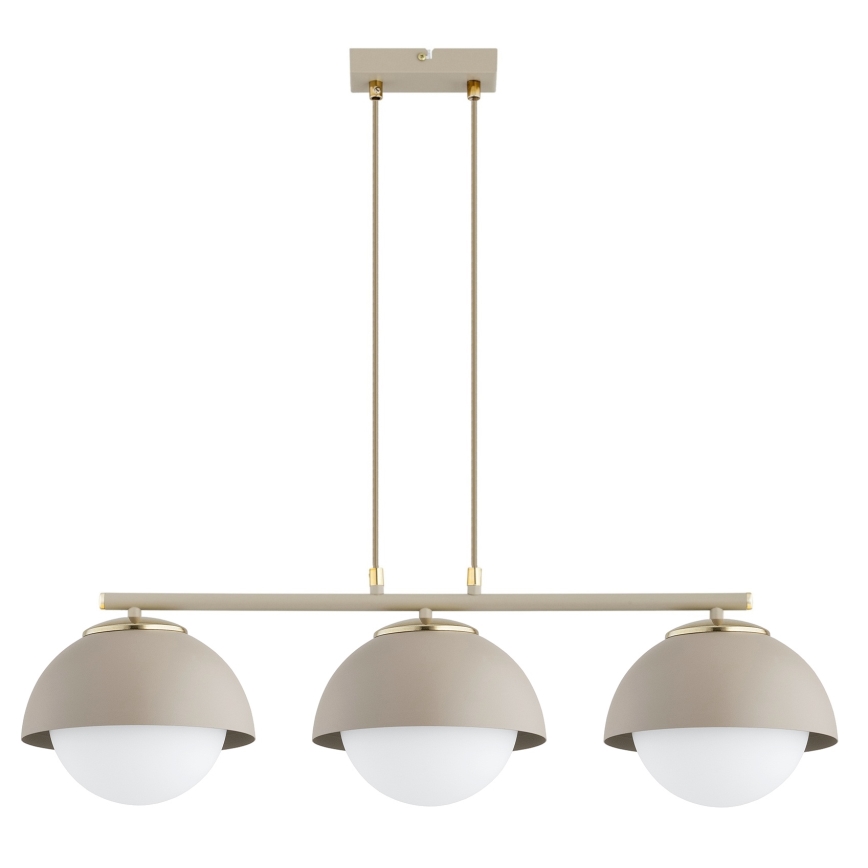 Brilagi - Pendellampa med sladd COSMO 3xE27/60W/230V beige/guld