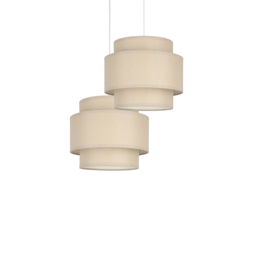 Brilagi - Pendellampa med sladd RESNA 2x E27/60W/230V Ø 30 cm, beige