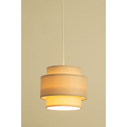 Brilagi - Pendellampa med sladd RESNA 2x E27/60W/230V Ø 30 cm, beige