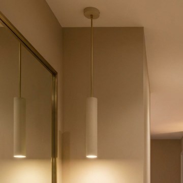Brilagi - Pendellampa med sladd TUBE 1xGU10/15W/230V beige/guld