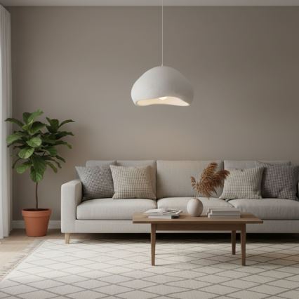 Brilagi - Pendellampa med sladd WABI SABI 1xE27/40W/230V Ø 50 cm vit