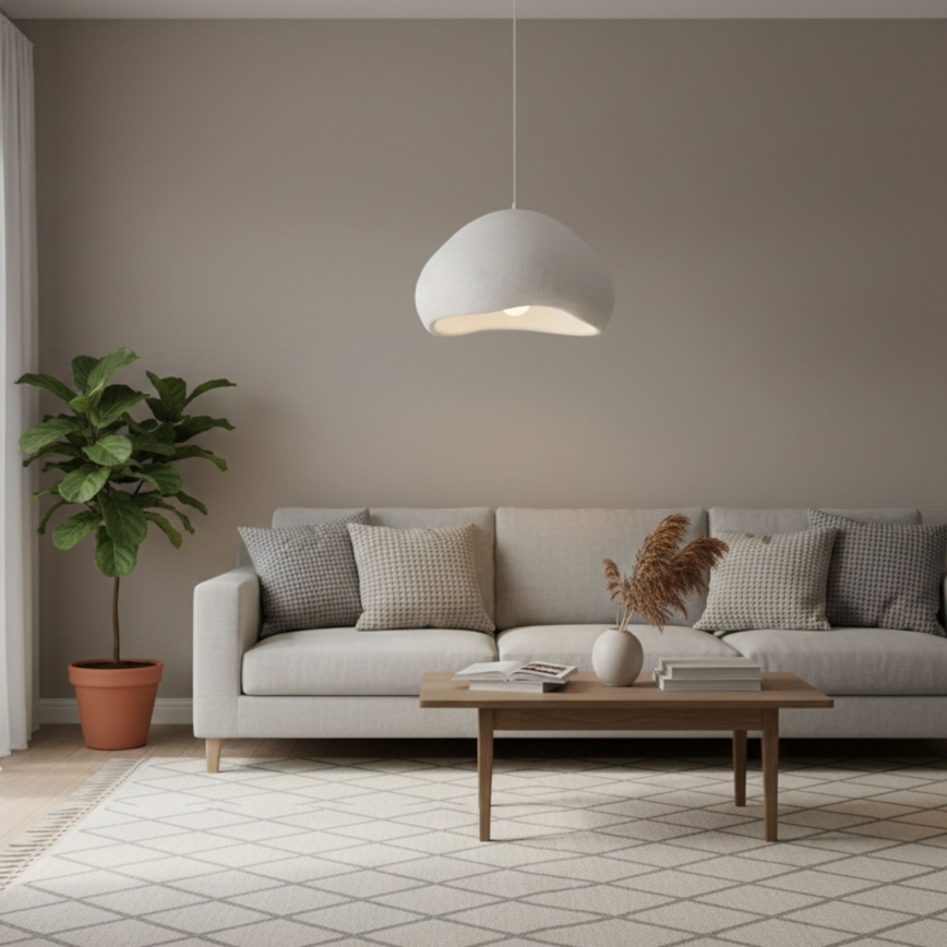 Brilagi - Pendellampa med sladd WABI SABI 1xE27/40W/230V Ø 50 cm vit