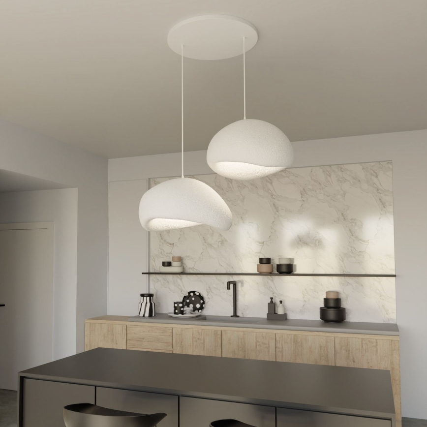 Brilagi - Pendellampa med sladd WABI SABI 2xE27/40W/230V Ø 60 cm vit