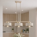 Brilagi - Pendellampa med vajer 3xE27/60W/230V beige/guld