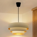 Brilagi - Pendellampa med vajer LUNETA 1xE27/60W/230V Ø 40 cm krämvit/guld