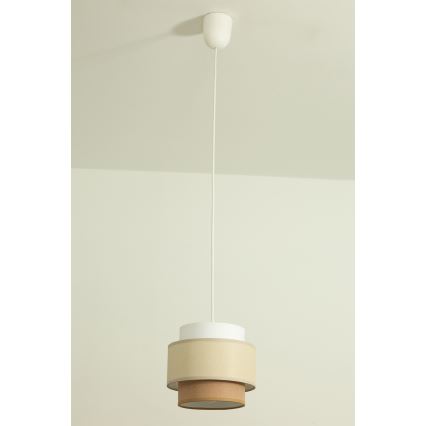 Brilagi - Pendellampa med vajer RESNA 1xE27/60W/230V Ø 20 cm krämvit/beige