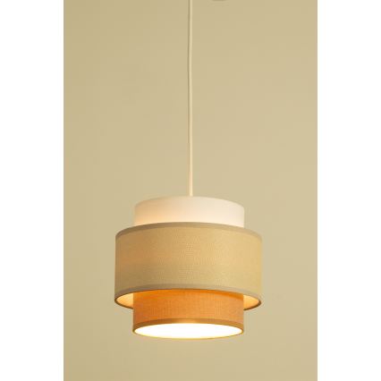 Brilagi - Pendellampa med vajer RESNA 1xE27/60W/230V Ø 20 cm krämvit/beige