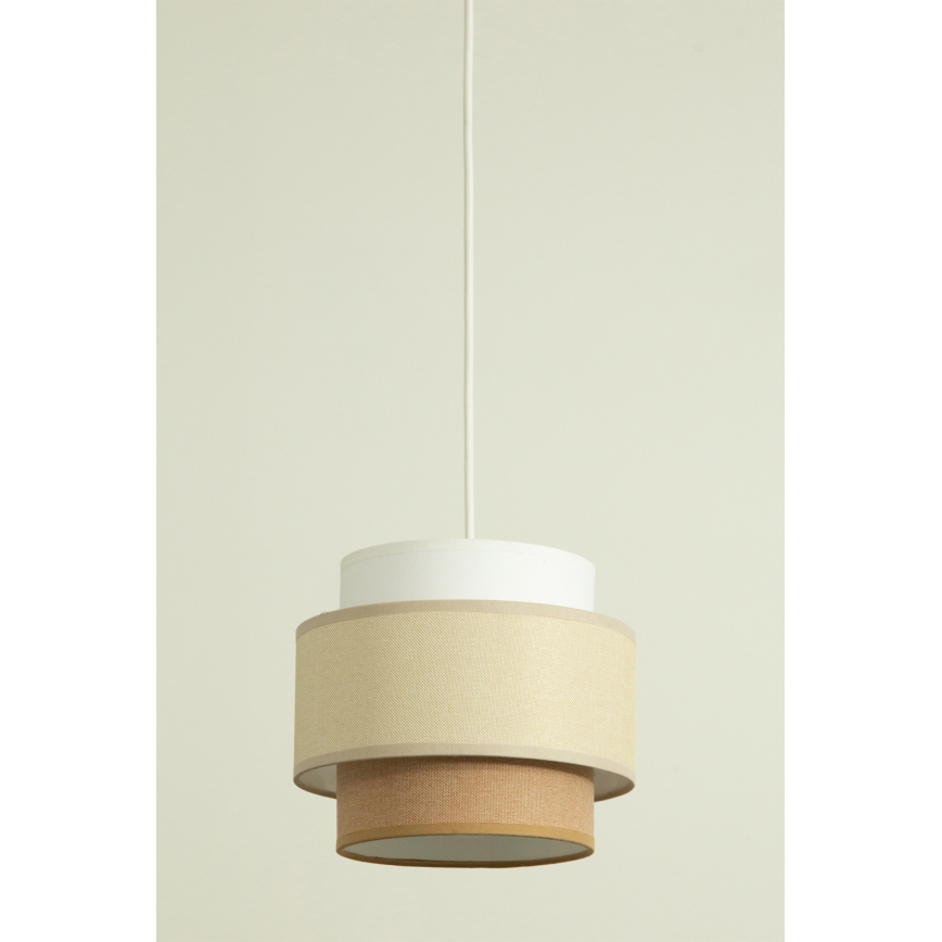 Brilagi - Pendellampa med vajer RESNA 1xE27/60W/230V Ø 20 cm krämvit/beige