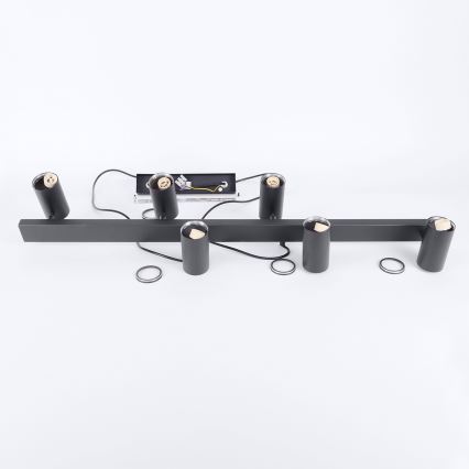 Brilagi - Pendellampa med vajer SELE 6xGU10/30W/230V svart