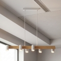 Brilagi - Pendellampa med vajer SELE 6xGU10/30W/230V vit/ekdekor
