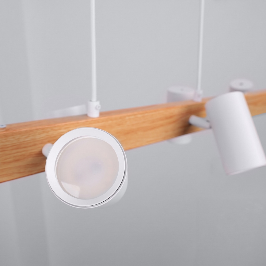 Brilagi - Pendellampa med vajer SELE 6xGU10/30W/230V vit/ekdekor