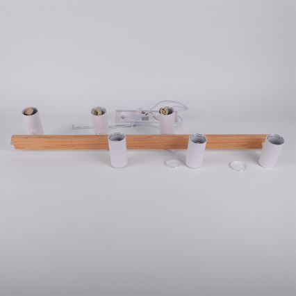 Brilagi - Pendellampa med vajer SELE 6xGU10/30W/230V vit/ekdekor