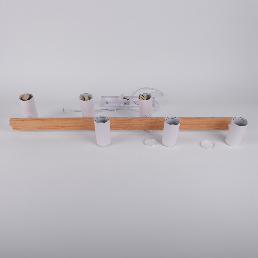 Brilagi - Pendellampa med vajer SELE 6xGU10/30W/230V vit/ekdekor