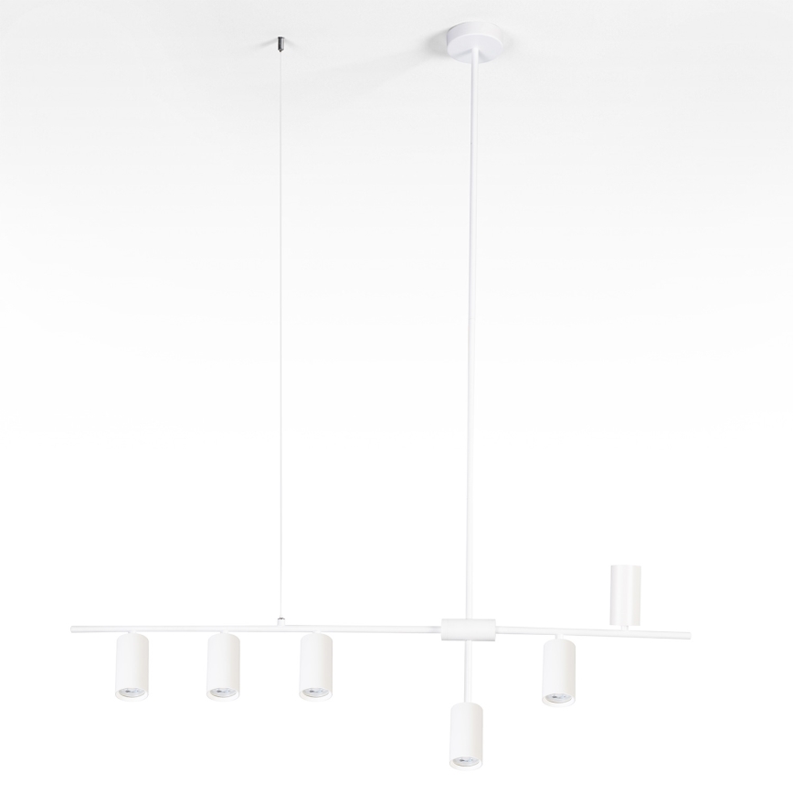 Brilagi - Pendellampa med wireupphängning CRANE 6xGU10/30W/230V vit