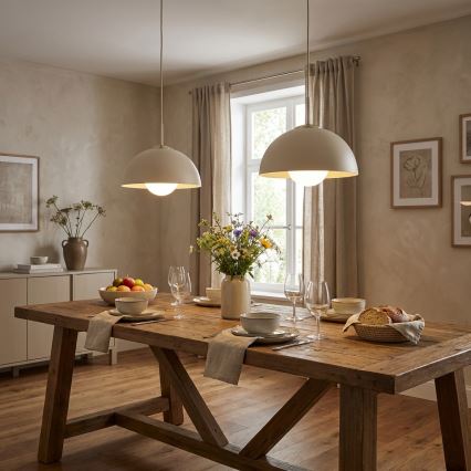 Brilagi - Pendellampa på kabel COSMO 1xE27/60W/230V Ø 30 cm beige/guld