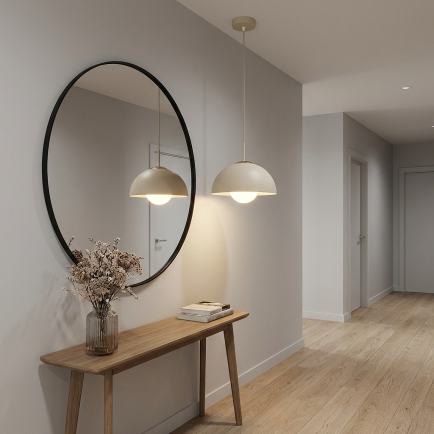 Brilagi - Pendellampa på kabel COSMO 1xE27/60W/230V Ø 30 cm beige/guld