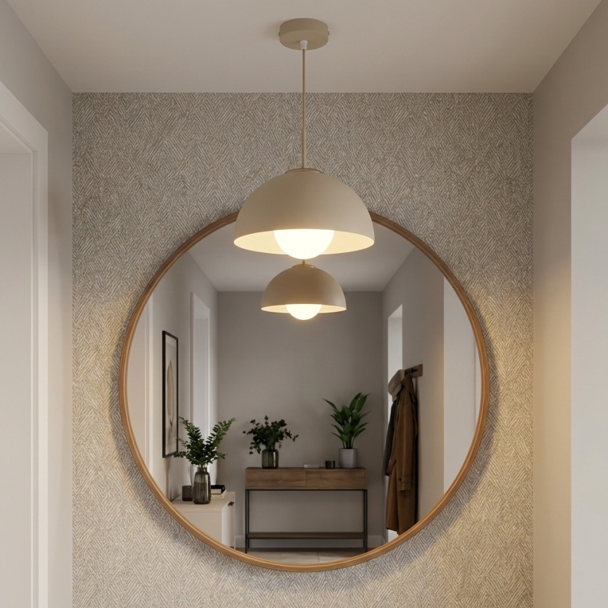 Brilagi - Pendellampa på kabel COSMO 1xE27/60W/230V Ø 30 cm beige/guld