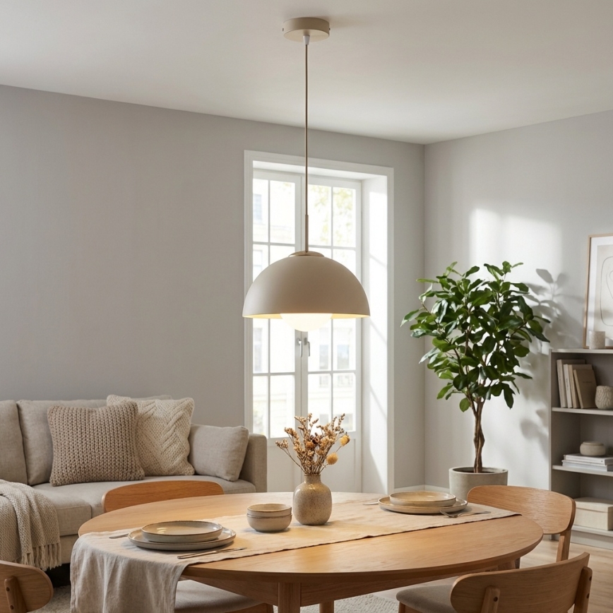 Brilagi - Pendellampa på kabel COSMO 1xE27/60W/230V Ø 30 cm beige/guld