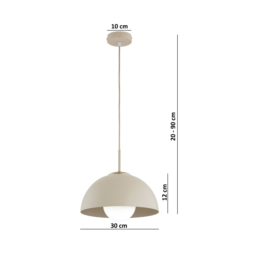 Brilagi - Pendellampa på kabel COSMO 1xE27/60W/230V Ø 30 cm beige/guld