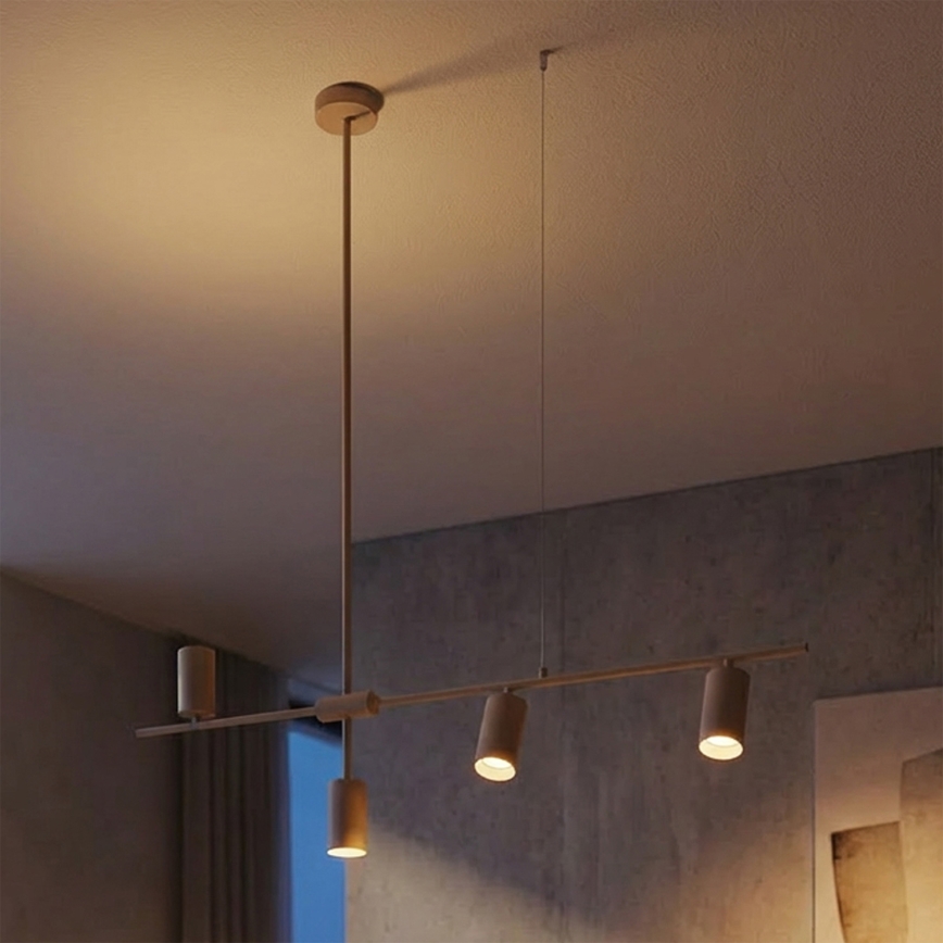 Brilagi - Pendellampa på kabel CRANE 4xGU10/30W/230V beige