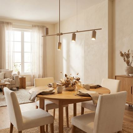 Brilagi - Pendellampa på kabel CRANE 4xGU10/30W/230V beige
