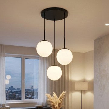 BRILAGI - Pendellampa på kabel MILO 3xE27/60W/230V, svart