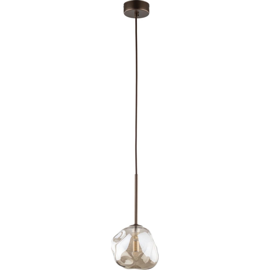 Brilagi - Pendellampa på kabel VULCANO 1xG9/8W/230V brons/rökbeige