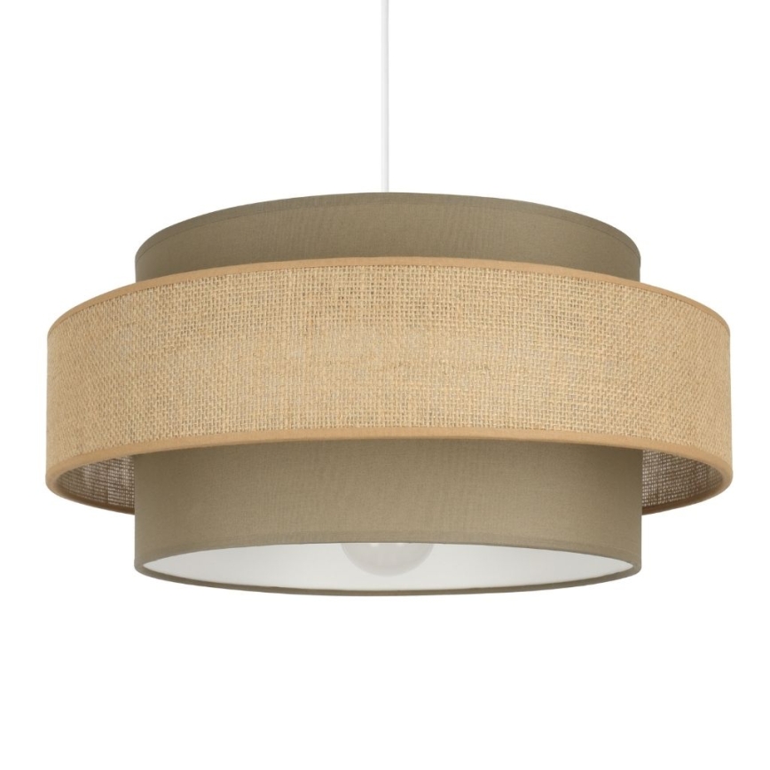 Brilagi - Pendellampa på sladd RESNA 1xE27/60W/230V Ø 40 cm brun/beige