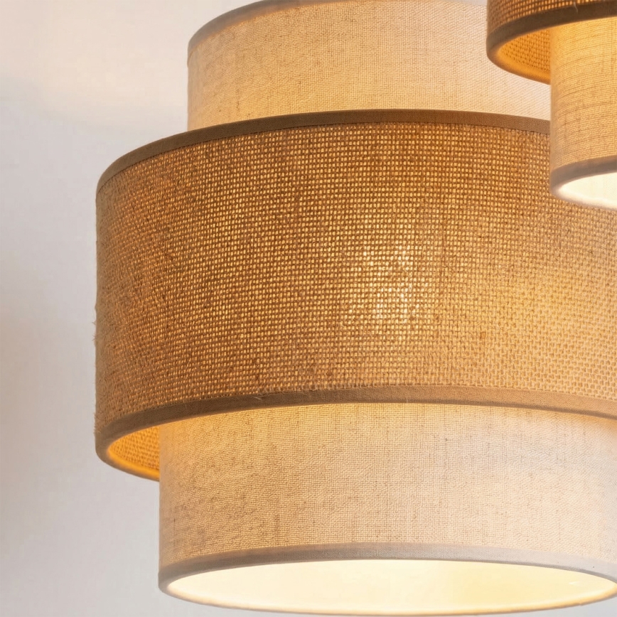 Brilagi - Pendellampa på sladd SPACE 3xE27/60W/230V Ø 40 cm beige/krämfärgad