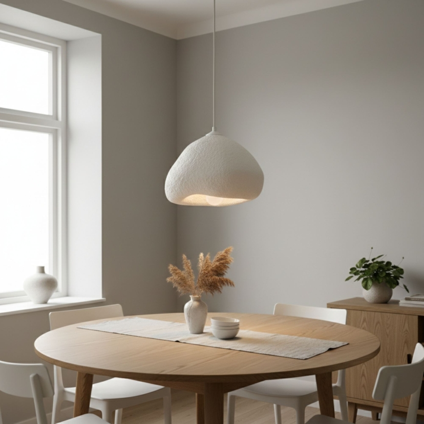 Brilagi - Pendellampa på sladd WABI SABI 1xE27/40W/230V Ø 32 cm vit