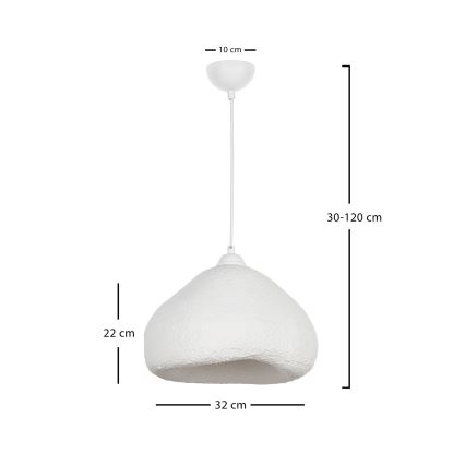 Brilagi - Pendellampa på sladd WABI SABI 1xE27/40W/230V Ø 32 cm vit