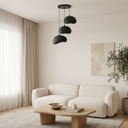 Brilagi - Pendellampa på sladd WABI SABI 3xE27/40W/230V Ø 60 cm svart