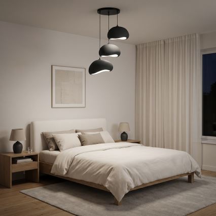Brilagi - Pendellampa på sladd WABI SABI 3xE27/40W/230V Ø 60 cm svart