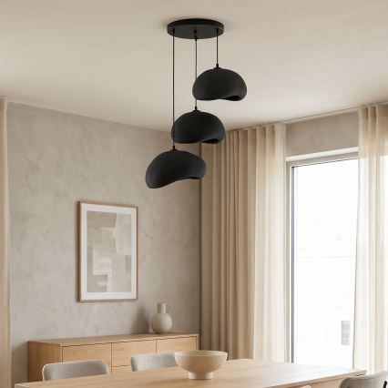 Brilagi - Pendellampa på sladd WABI SABI 3xE27/40W/230V Ø 60 cm svart