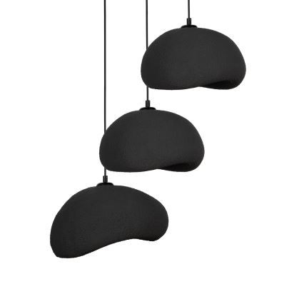 Brilagi - Pendellampa på sladd WABI SABI 3xE27/40W/230V Ø 60 cm svart