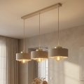 Brilagi - Pendellampa på vajer 3xE27/60W/230V beige/guld