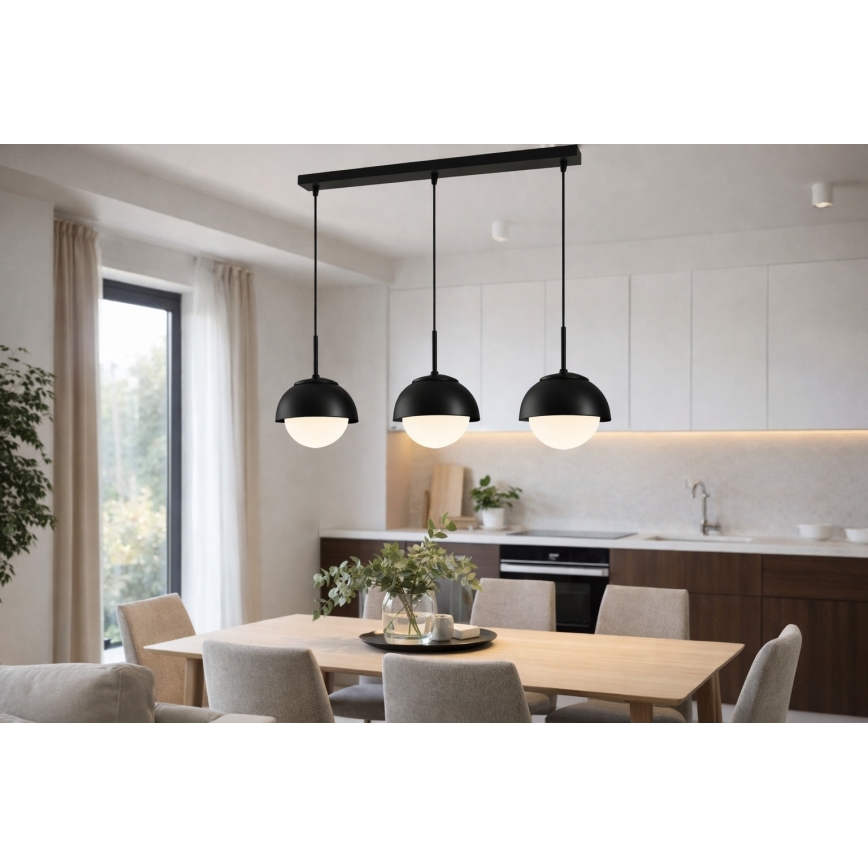 BRILAGI - Pendellampa på vajer COSMO 3xE27/60W/230V svart