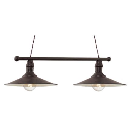 Brilagi - Pendellampa på vajer FORGE 2xE27/60W/230V svart