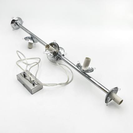 Brilagi - Pendellampa på vajer MALONY 6xE14/20W/230V blank krom