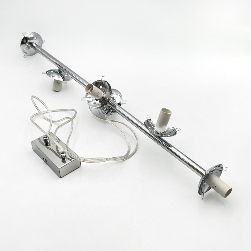 Brilagi - Pendellampa på vajer MALONY 6xE14/20W/230V blank krom