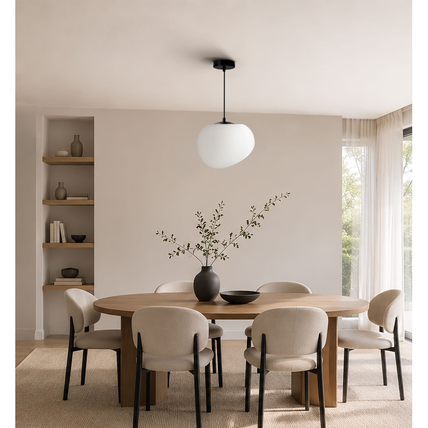 BRILAGI - Pendellampa på vajer PEBBLES 1xE27/40W/230V Ø 25 cm svart